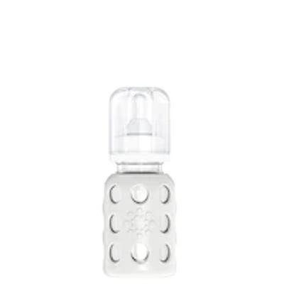 4 OZ Glass Baby Bottle with Protective Sleeve, Cool Grey