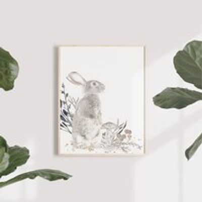 Wall Art Paper Cottontail Stand 11 x 14