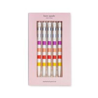 Kate Spade New York Mechanical Pencil Set, Candy Stripe