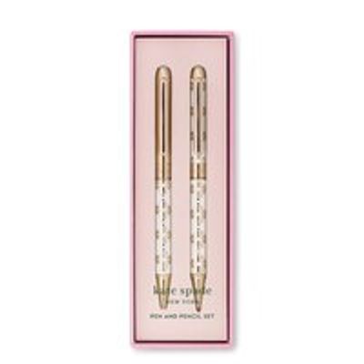 Kate Spade New York Pen & Pencil Set, Gold Spade Floral