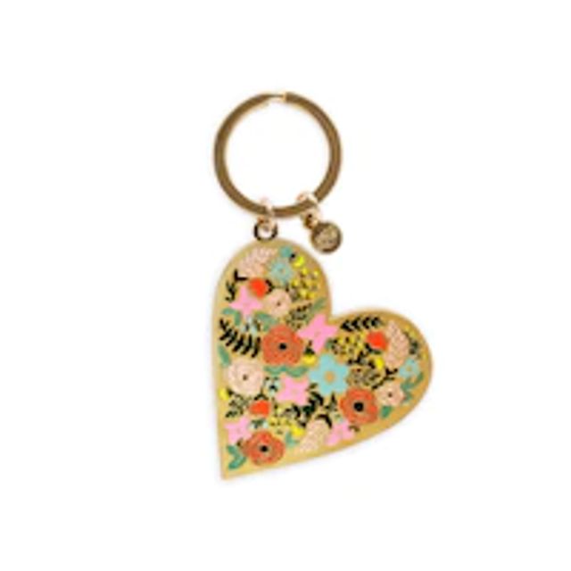 Floral Heart Keychain