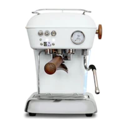 Dream PID Home Espresso Machine, Matte White and Wood 110V