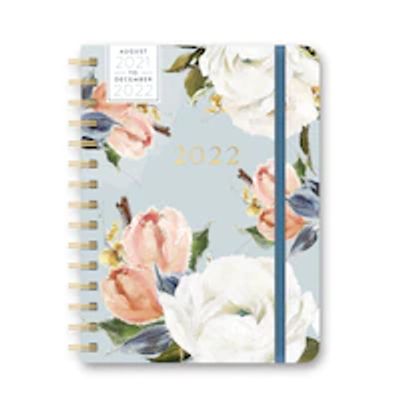August 2021 - December 2022 Compact Flexi Painterly Floral Planner