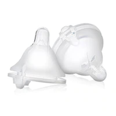 Set of 2 Balance + Wide Neck Silicone Nipples, Fast Flow/X-Cut 8M+