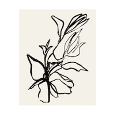 Flora Art Print in Noir 8" x 10"