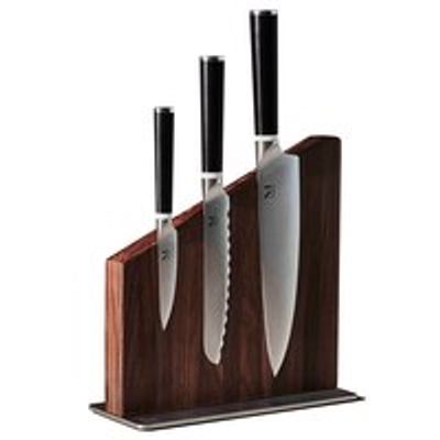 The Knife Trio with Stand Walnut / Almost Black