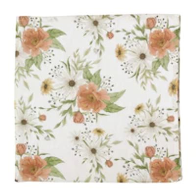 Muslin Swaddle Spring Blossom White