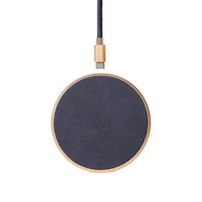 Wireless FAST PAD 10W Qi Charger, Gold/Navy