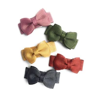 Set of 5 Tuxedo Bow Snap Clip, Little & Brave