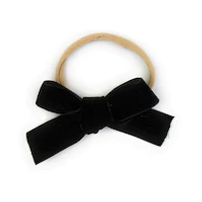 Velvet Bow Headband, Black