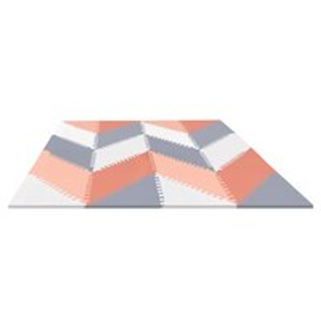 Skip Hop PLAYSPOT Geo Foam Floor Tiles Grey/Peach