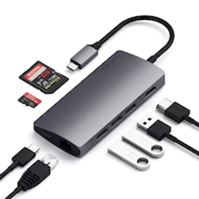 Satechi Type-C V2 w/ Ethernet Multi-Port Adapter 4K - Space Gray