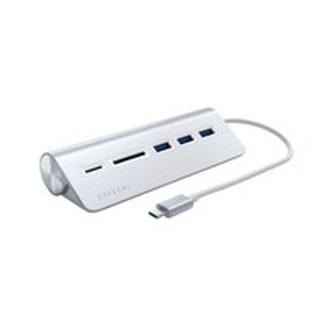 Satechi Aluminum USB-C Hub with Card Reader - Silver