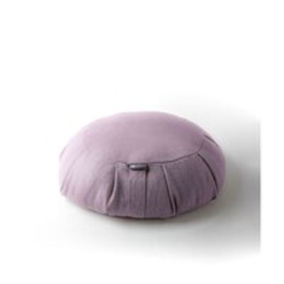 Linen Round Meditation Cushion, Fig Linen