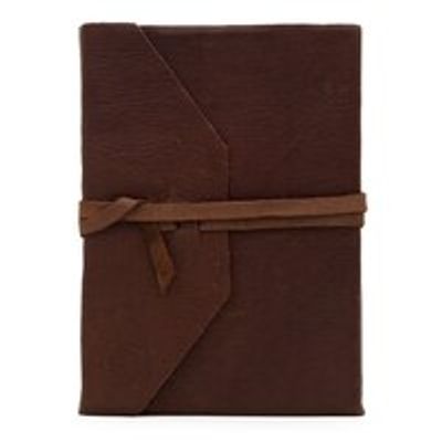Rich Leather Wrap Journal Dark Brown