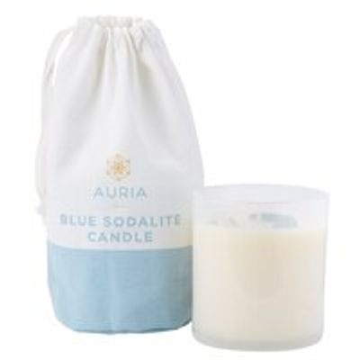BLUE SODALITE CRYSTAL CANDLE