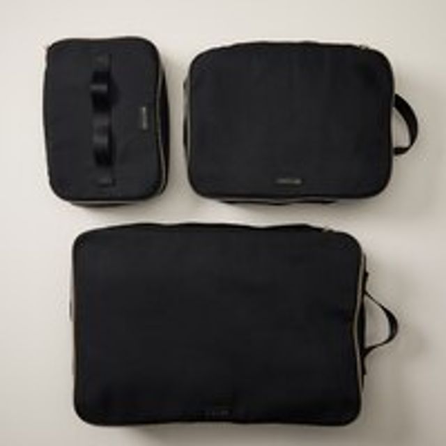 Set Of 3 Packing Cubes Solid, Black