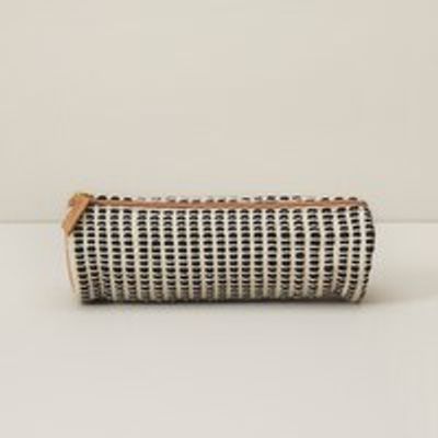 TUBE PENCIL POUCH, TEXTURED FABRIC