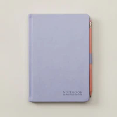 HARDCOVER JOURNAL WITH PENCIL, LAVENDER