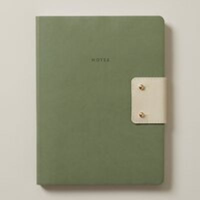 LARGE BUTTON JOURNAL, GREEN