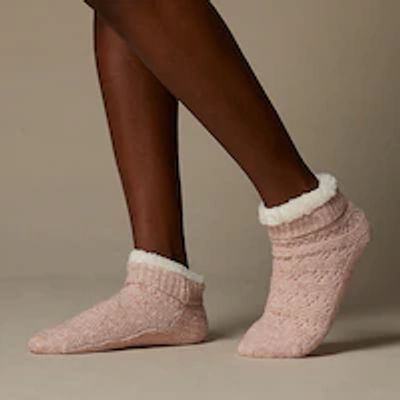 Low-Rise Pointelle Reading Socks Pink