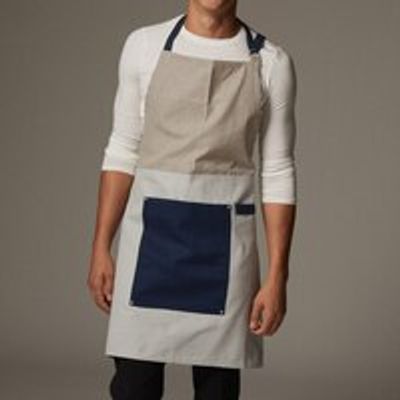 HEAVYWEIGHT COTTON APRON, BLUE JAY