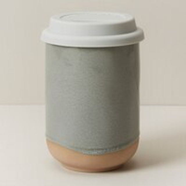 DIPPED CERAMIC CUP SAGE BRUSH