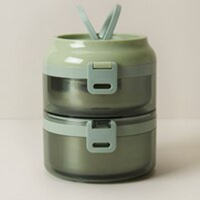 STAINLESS STEEL LUNCH BOX DUO, FERN