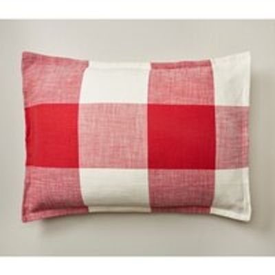 KING PILLOW SHAM, HOLIDAY RED