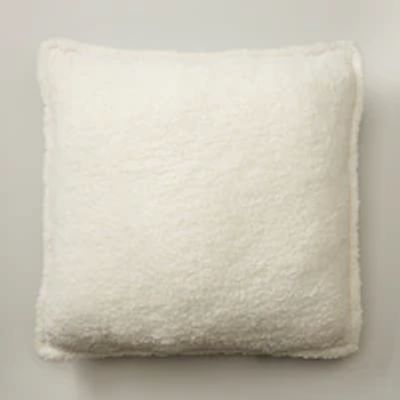 SHERPA PILLOW, TWO-TONE BLUE 18" X 18"