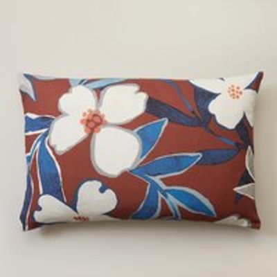 PAINTED DOGWOOD PILLOW COVER GINGER 16" X 24"