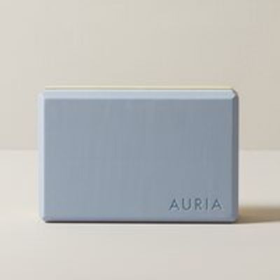 FOAM YOGA BLOCK TWO TONE CASHMERE/BLUE STAMEN