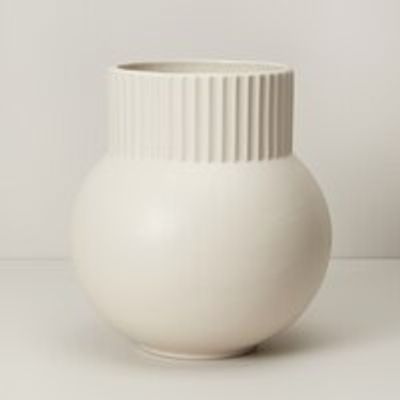 WIDE PORCELAIN VASE BISQUE