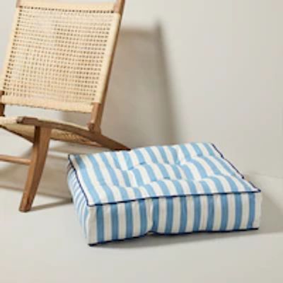 TUFTED LOUNGE PILLOW STRIPES SKY