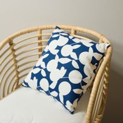 PRINTED OUTDOOR PILLOW CITRUS GROVE BLUE DEPTHS 18" x 18"