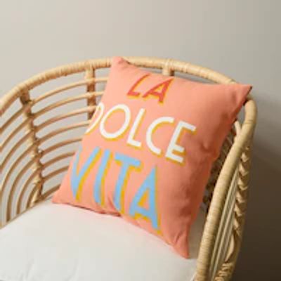 PRINTED OUTDOOR PILLOW EXPRESSIONS LA DOLCE VITA 18" x 18"