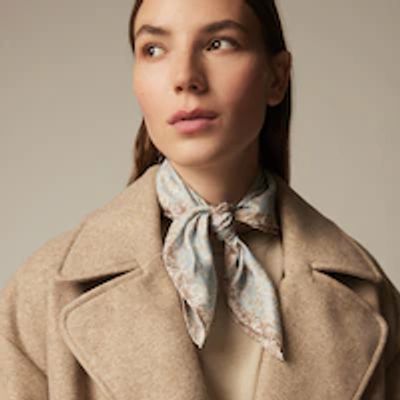 SILK DITSY NECKERCHIEF, CAMRE BLUE
