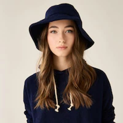 TERRY BUCKET HAT, INDIGO