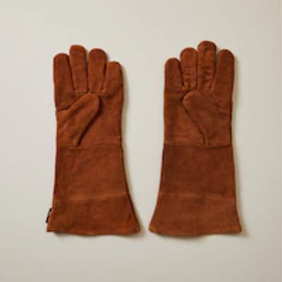 Leather Grill Gloves, Tan, Set of 2