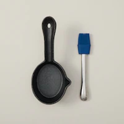 Cast Iron Sauce Pot with Nesting Silicone Basting Brush