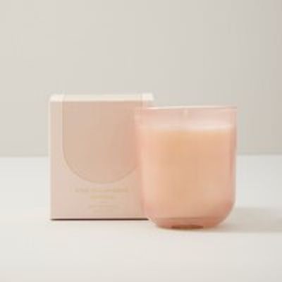POURED GLASS CANDLE, PINK CHAMPAGNE