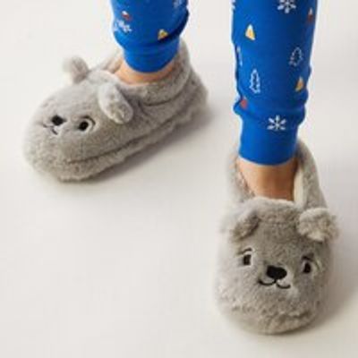 KID'S SLIPPERS, POLAR BEAR LARGE