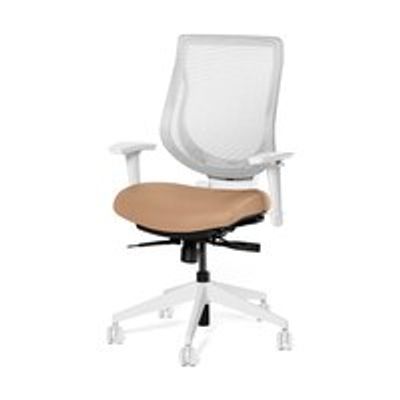 Ergonofis YouToo Ergonomic Chair White Frame Honey Leather