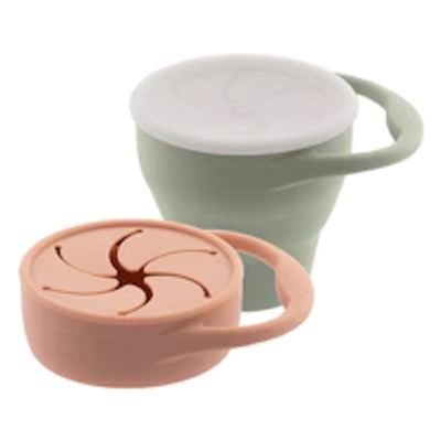 SET OF 2 FOLDABLE SNACK CUPS