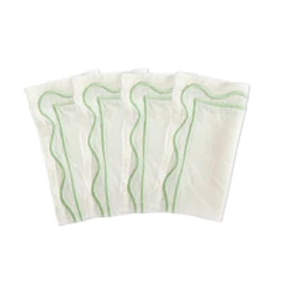 Colorblock Linen Embroidered Napkins (Set of 4) - Sage