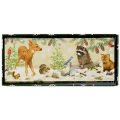 WINTER FOREST FRIENDS PANORAMIC BOXED CARDS SET OF 20