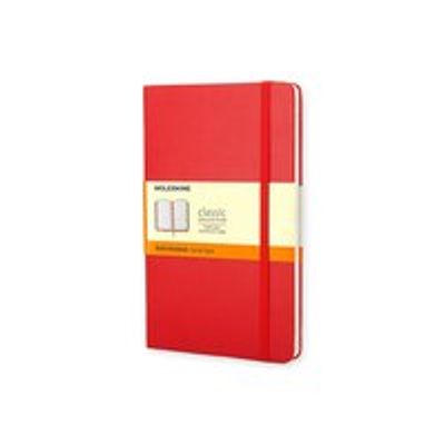 Moleskine Classic Notebook, Ruled/Lined, Hard Cover, Large (5" x 8.25"), Scarlet Red