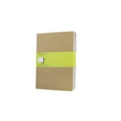 Moleskine Cahier Journal, Plain/Blank, Soft Cover, XL (7.5" x 9.5"), Kraft Brown, (Set of 3)