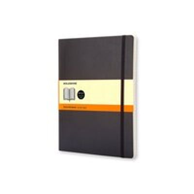 Moleskine Classic Notebook, Ruled/Lined, Soft Cover, XL (7.5" x 9.5"), Black