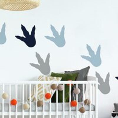 WALL DECALS, DINO FEET SET OF 28